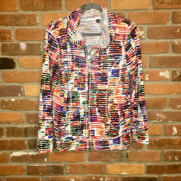 Onque Casuals Tops - Onque Casual Multi Colored  Embellished Hoodie